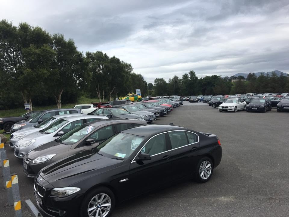 Rows of quality used cars on the BG Motors forecourt, Killarney, Co. Kerry
